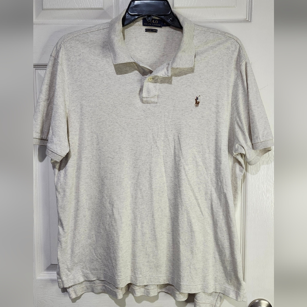 💋5/$25 Polo By Ralph Lauren Men's Cream Shirt Size XL